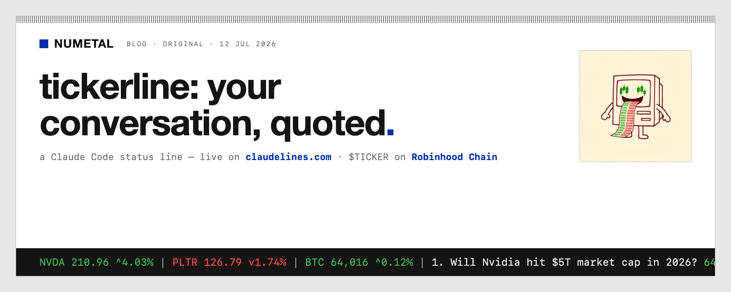 tickerline: your conversation, quoted